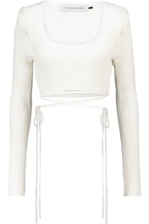 CHRISTOPHER ESBER Ribbed-knit crop top