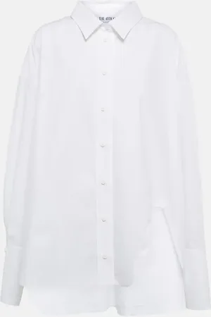 The Attico Asymmetric cotton poplin shirt