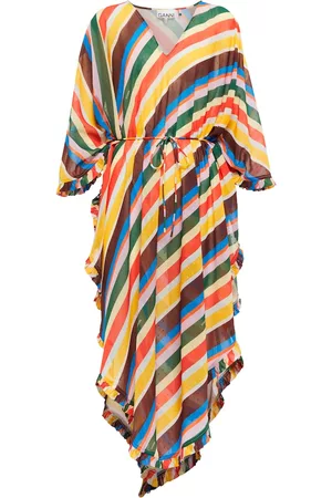 Ganni Striped chiffon maxi dress