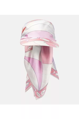 Puccini Women Caps - Printed silk twill baseball cap