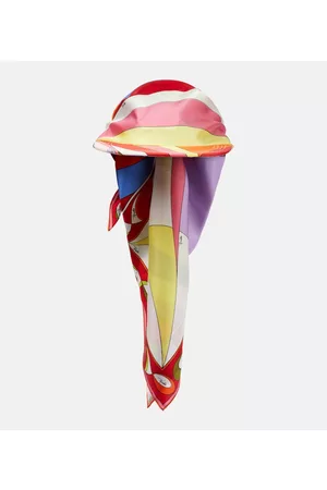 Puccini Women Caps - Printed silk twill baseball cap