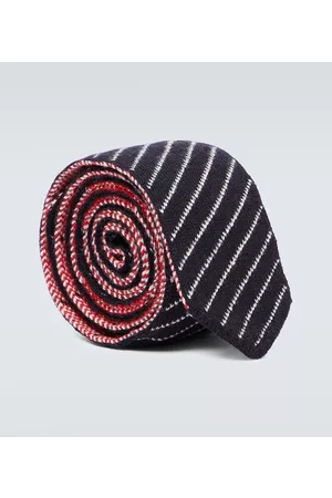 Thom Browne Men Neckties - Striped knit tie