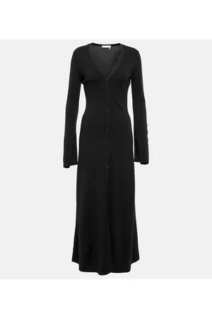 Chloé Button-down wool maxi dress
