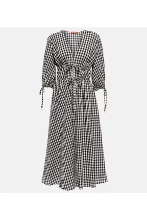 Altuzarra Donrine cotton-blend gingham maxi dress