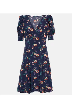 Ralph Lauren Puff-sleeve floral midi dress