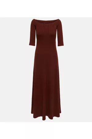 Chloé Women Knitted Dresses - Ribbed-knit wool and cashmere maxi dress
