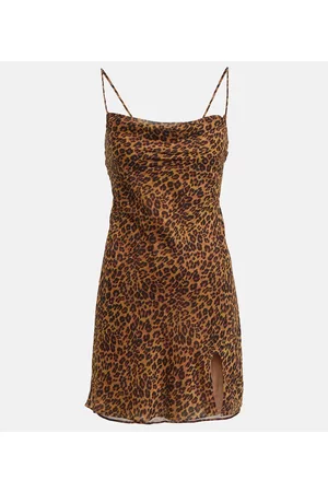 Staud Mini Bellamy leopard-print minidress