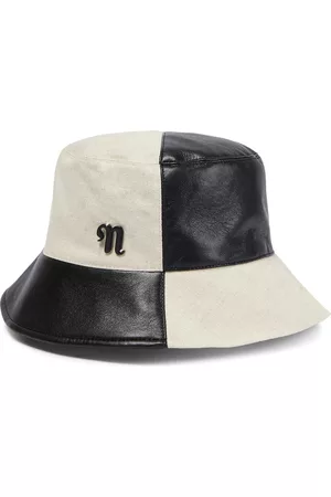 Nanushka Caran leather-trimmed bucket hat
