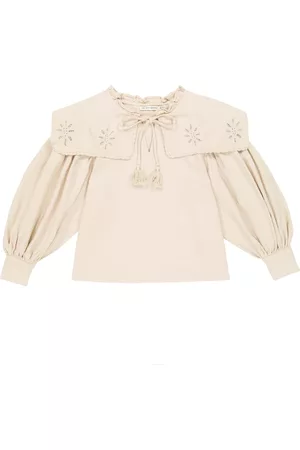 The New Society Geraldine cotton piquÃ© blouse