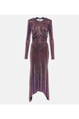 ALEXANDRE VAUTHIER Metallic ruched maxi dress