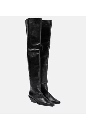 ANN DEMEULEMEESTER Hilde leather over-the-knee boots