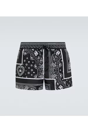 Dolce & Gabbana Men Swim Shorts - Bandana printed swim shorts