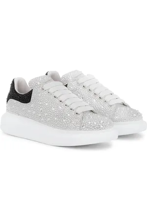 Alexander McQueen Oversized embellished leather sneakers
