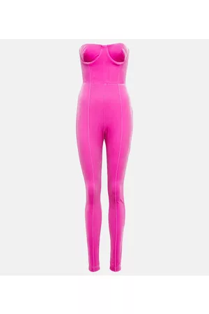 ALEX PERRY Strapless velvet jumpsuit