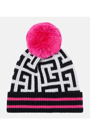Balmain Women Beanies - Logo jacquard beanie