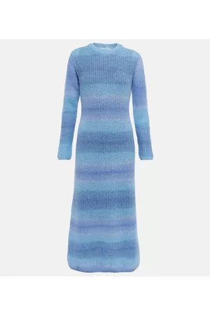 Vince Striped wool-blend maxi dress
