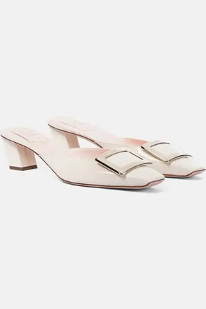 Roger Vivier Belle Vivier 45 patent leather mules