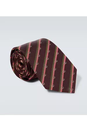 Gucci Men Neckties - GG striped jacquard tie