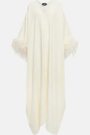 ‎Taller Marmo‎ Gala feather-trimmed kaftan