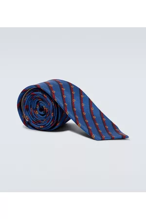 Gucci GG striped jacquard silk tie