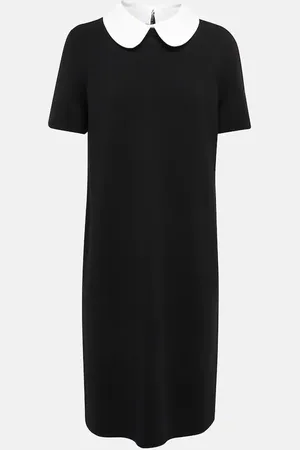 Tory Burch Round collar wool-blend midi dress