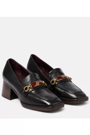 Tory Burch Perrine embellished leather loafer pumps