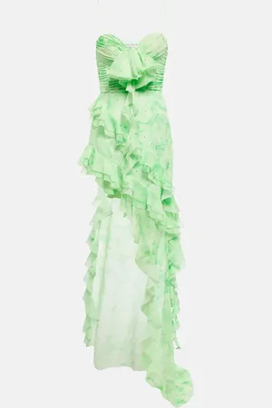 Alessandra Rich Embellished silk maxi dress