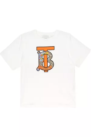 Burberry Girls Short Sleeve - Monogram cotton jersey T-shirt