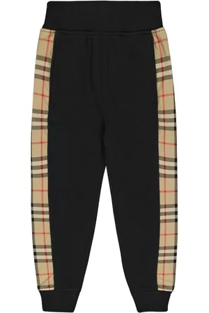 Burberry Boys Pants - VIntage Check paneled jersey sweatpants