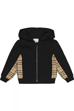 Burberry Boys Hoodies - VIntage Check paneled jersey hoodie