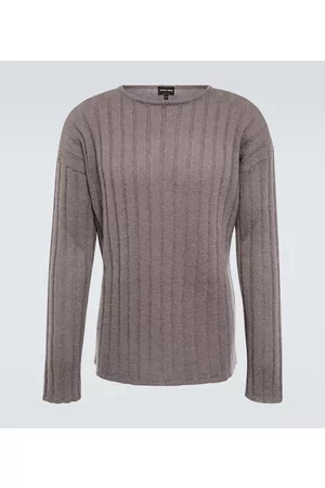 Armani Men Tops - Wool and mohair ribbed sweater