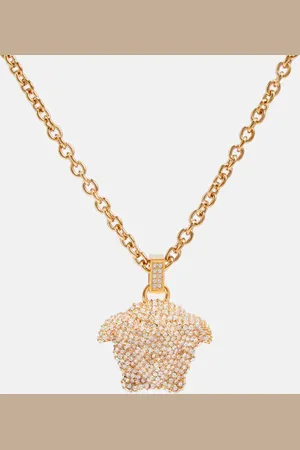 VERSACE Medusa embellished pendant necklace