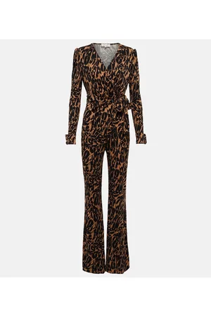 Diane von Furstenberg V-neck tie-waist jumpsuit