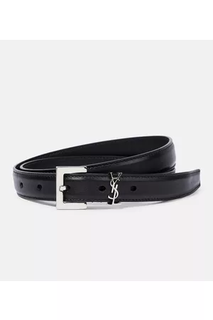 Saint Laurent Monogram leather belt