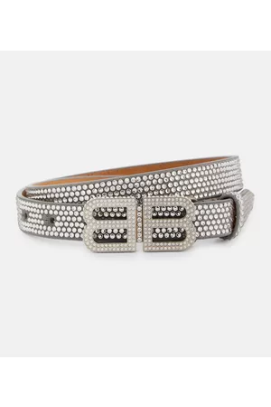 Balenciaga Women Belts - BB Hourglass thin embellished belt