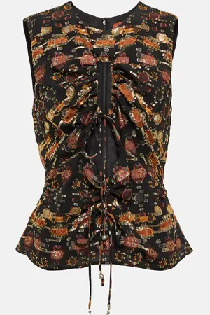 Altuzarra Nome floral silk satin top
