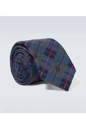 Gucci Double G rhombus jacquard wool and silk tie