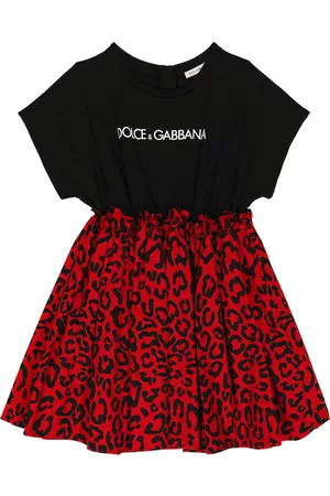 Dolce & Gabbana Logo leopard-print cotton dress