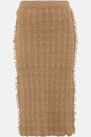 Acne Studios Wool-blend midi skirt
