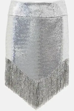 Paco rabanne Fringed chainmail miniskirt