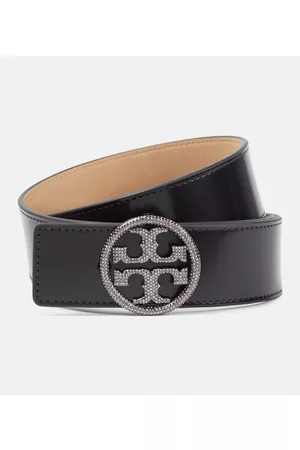 Tory Burch Embellished logo leather belt