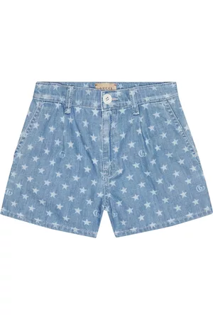 Gucci Girls Printed Skirts - Star and GG printed cotton shorts