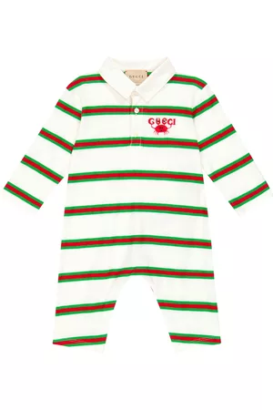 Gucci Baby striped cotton romper