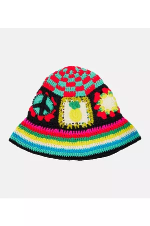 Alanui Stay Positive crochet bucket hat