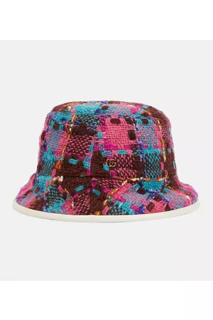 Gucci Checked wool-blend tweed bucket hat