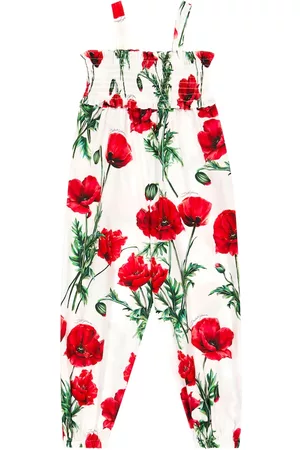Dolce & Gabbana Women Jumpsuits - Floral-print cotton jumpsuit