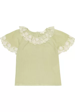 Louise Misha Antoinette embroidered cotton blouse