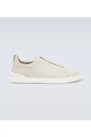 Z Zegna Triple Stitch suede sneakers