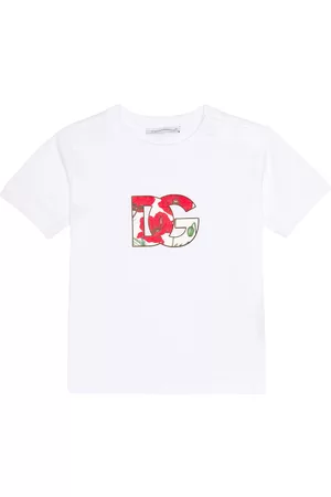 Dolce & Gabbana Baby logo printed cotton jersey T-shirt