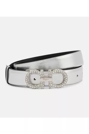 Salvatore Ferragamo Women Belts - Gancini embellished leather belt
